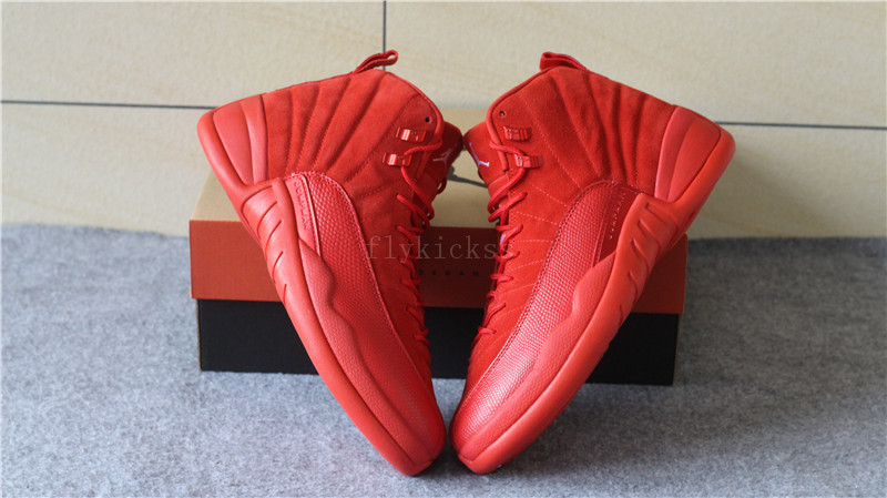 Authentic Air Jordan 12 Premium Red Suede